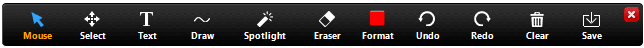 Zoom's annotation toolbar